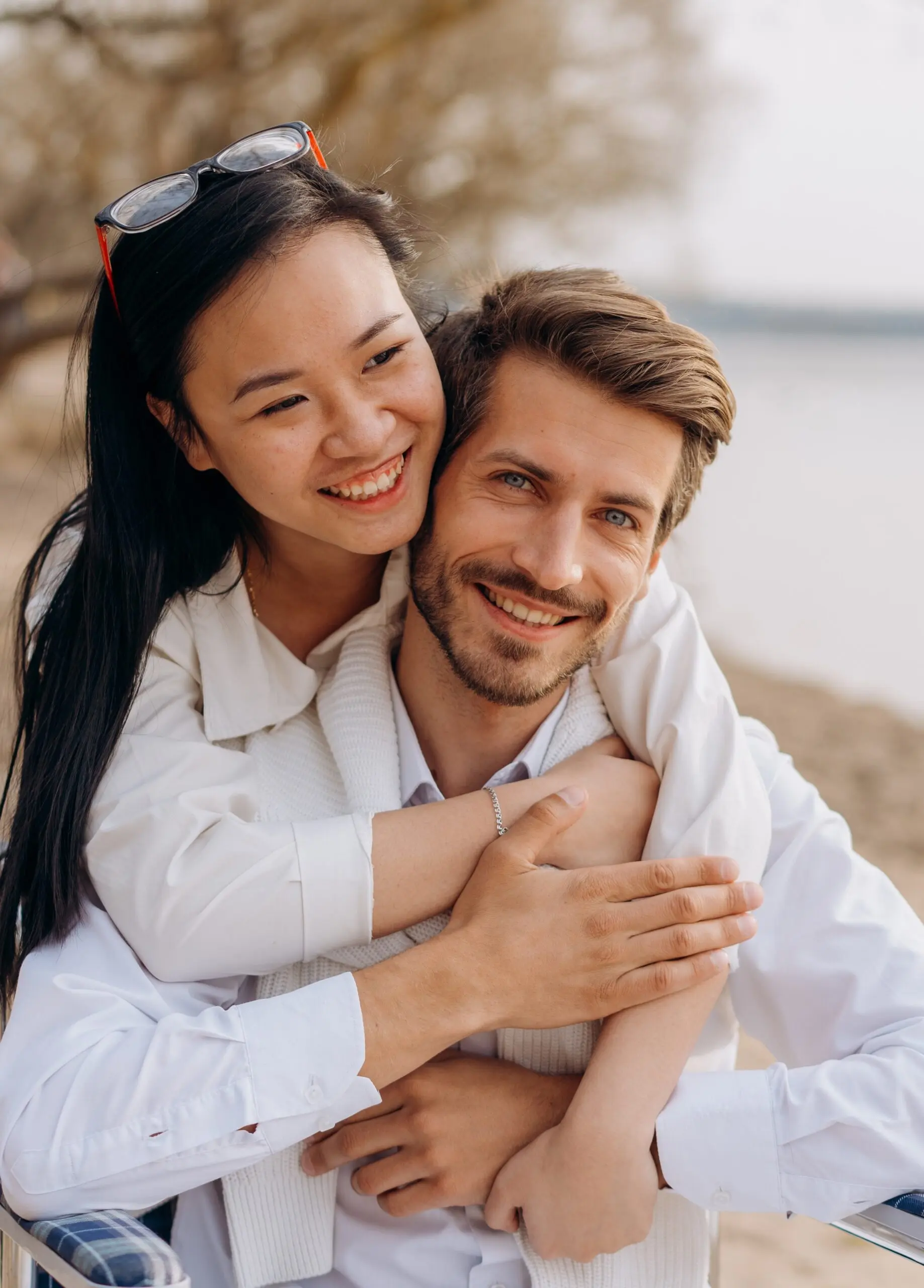 smiling happy couple